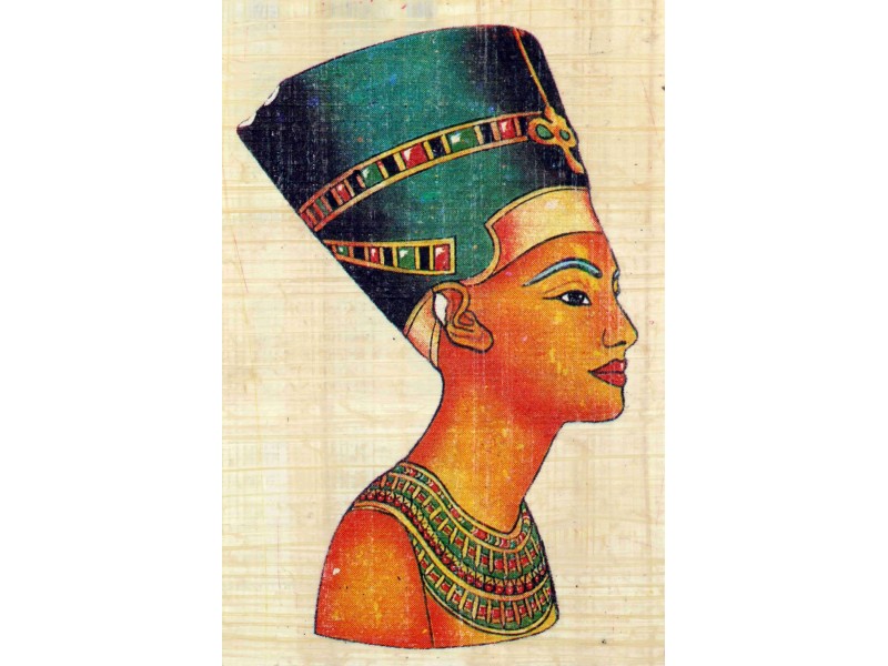 Fototapet Drottning Nefertiti på papyrus