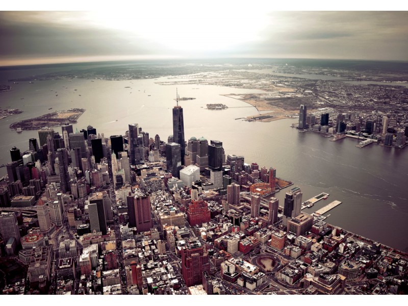 Fototapet Manhattan flyg vy