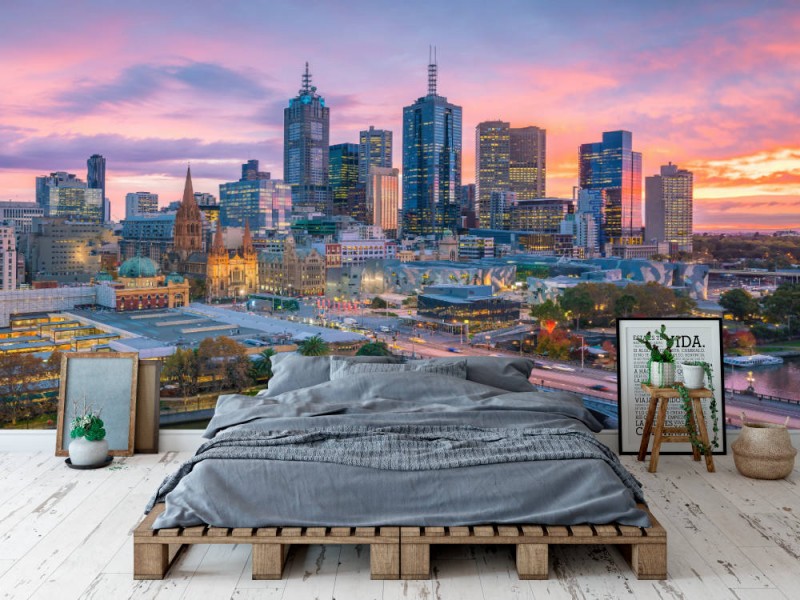 Fototapet Melbourne City Skyline