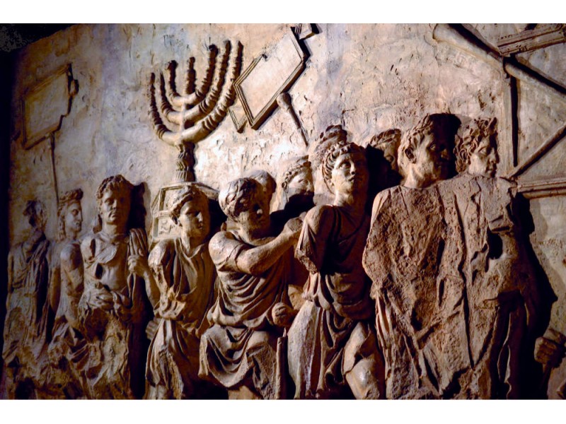 Fototapet väggrelief på Titus-bågen (120276976)
